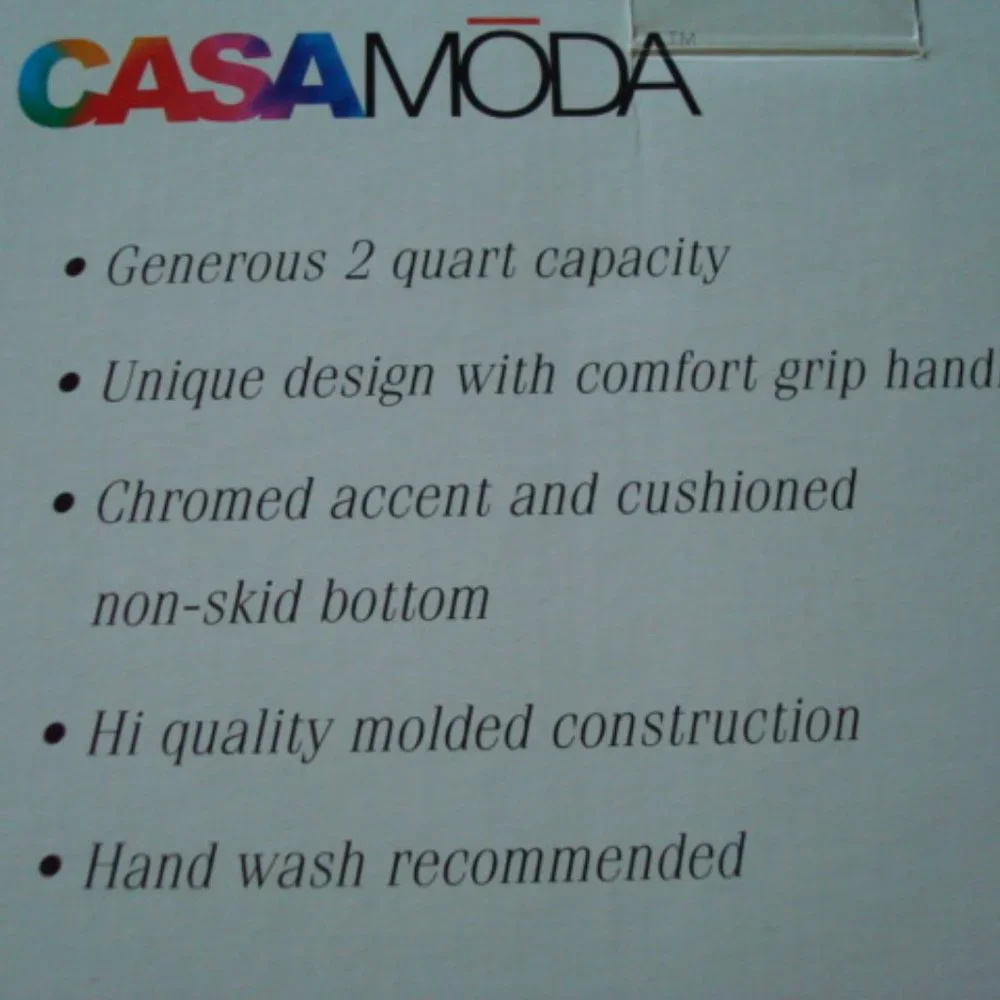 NIB Casamoda 2QT Plastic Pitcher